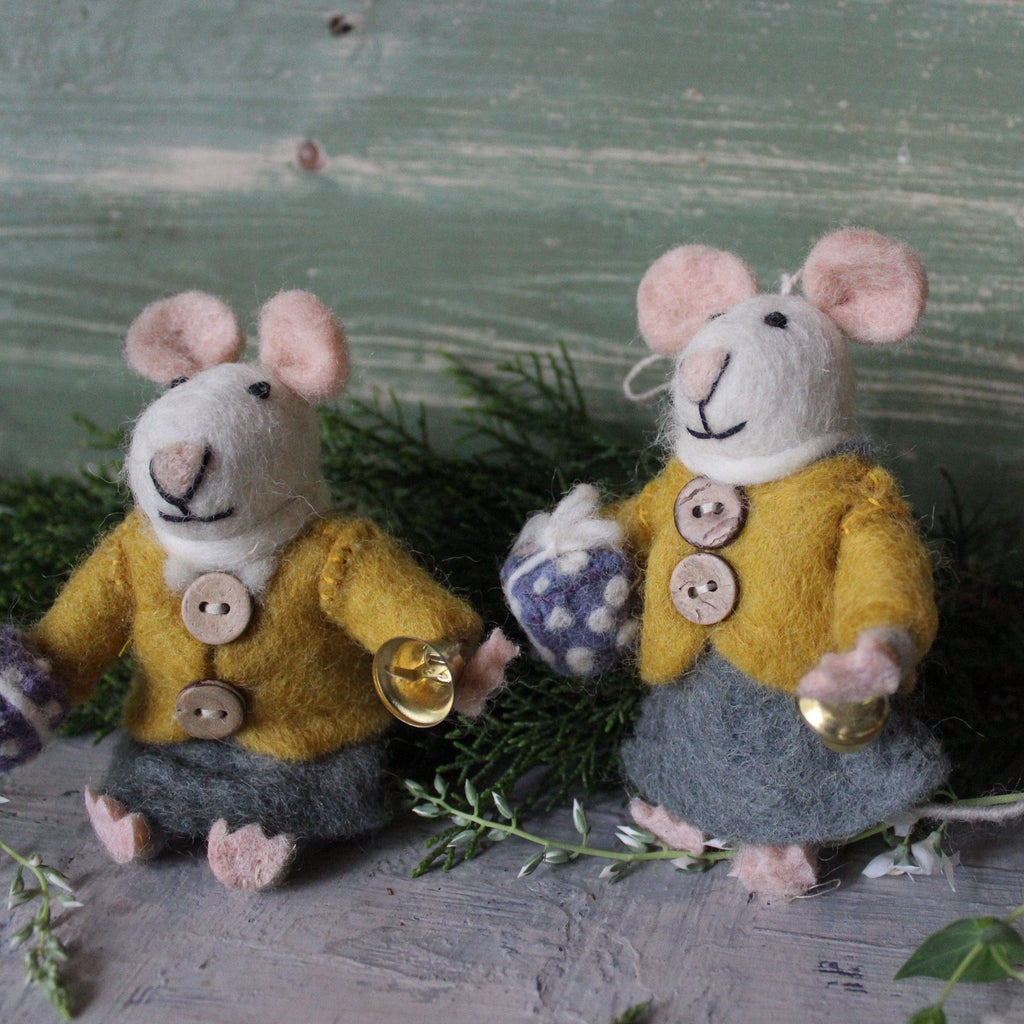 Hanging Felt Agnes Mouse - Tribe Castlemaine