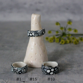 Indigo Painted Porcelain Bands - Tribe Castlemaine