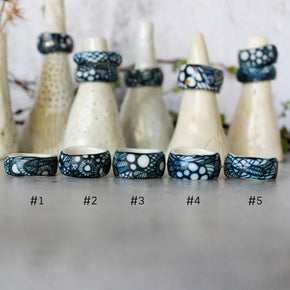 Indigo Painted Porcelain Bands - Tribe Castlemaine