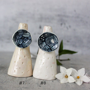 Large Porcelain Rings : Indigo Seafoam - Tribe Castlemaine