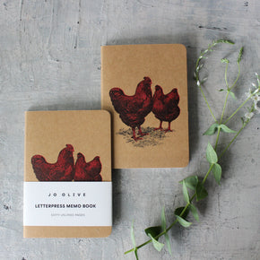 Letterpress Print Memo Books - Tribe Castlemaine