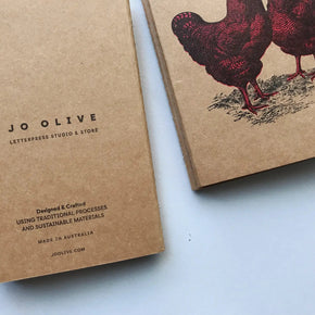 Letterpress Print Memo Books - Tribe Castlemaine