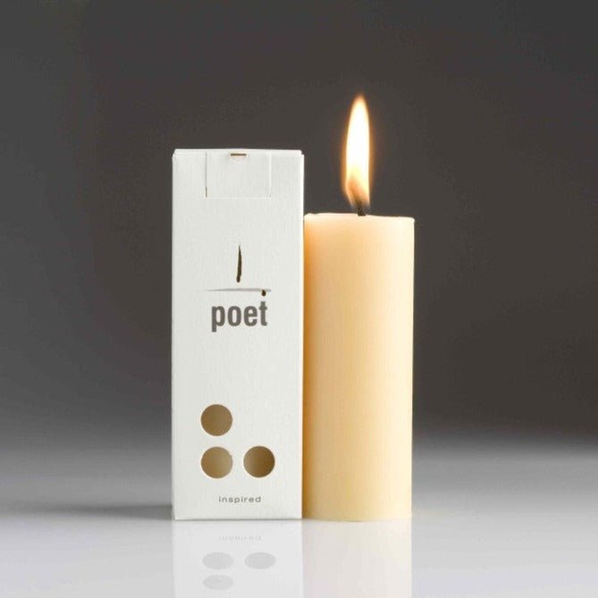 Organic Beeswax Poet Pillar Candles - Tribe Castlemaine