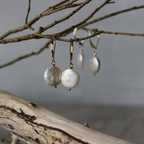 Organic Drop Pearl Earrings - Tribe Castlemaine