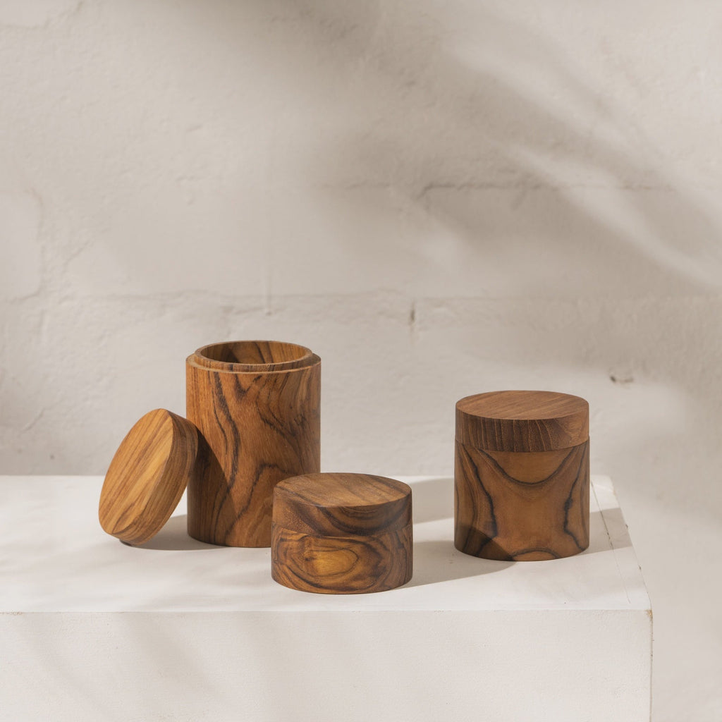 Recycled Wooden Cannisters - Tribe Castlemaine