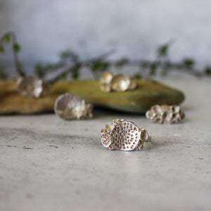 Silver Rock Coral Rings - Tribe Castlemaine