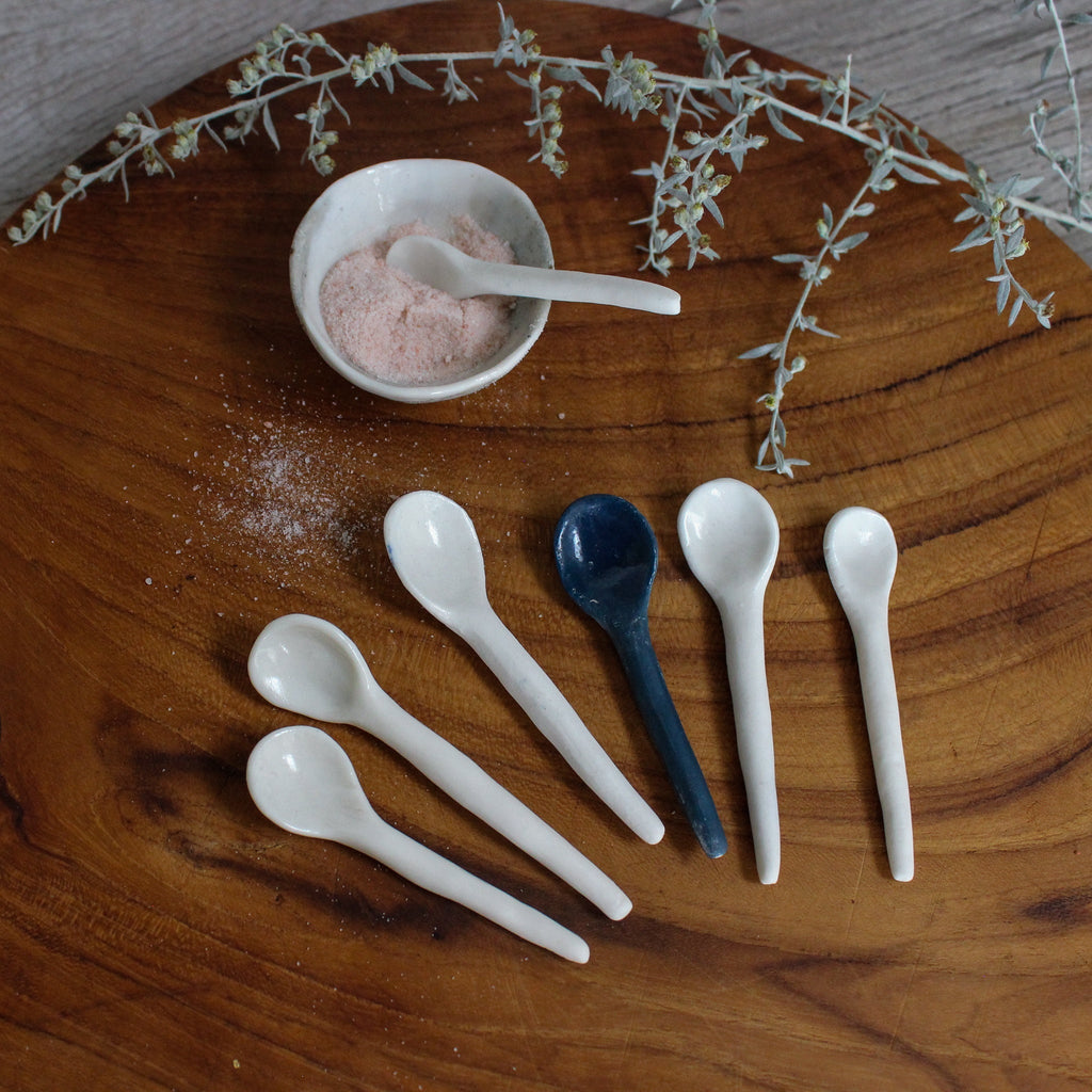 Tiny Porcelain Spoons - Tribe Castlemaine