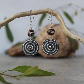 Waterhole Silver & Gemstone Earrings - Tribe Castlemaine