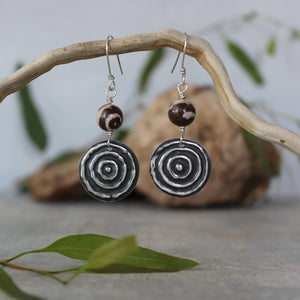Waterhole Silver & Gemstone Earrings - Tribe Castlemaine