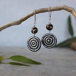 Waterhole Silver & Gemstone Earrings - Tribe Castlemaine