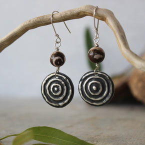 Waterhole Silver & Gemstone Earrings - Tribe Castlemaine