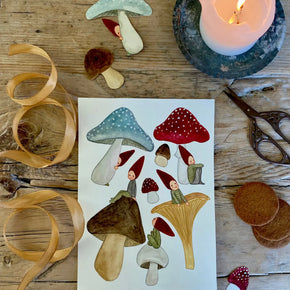 Danish Papercraft : Toadstools