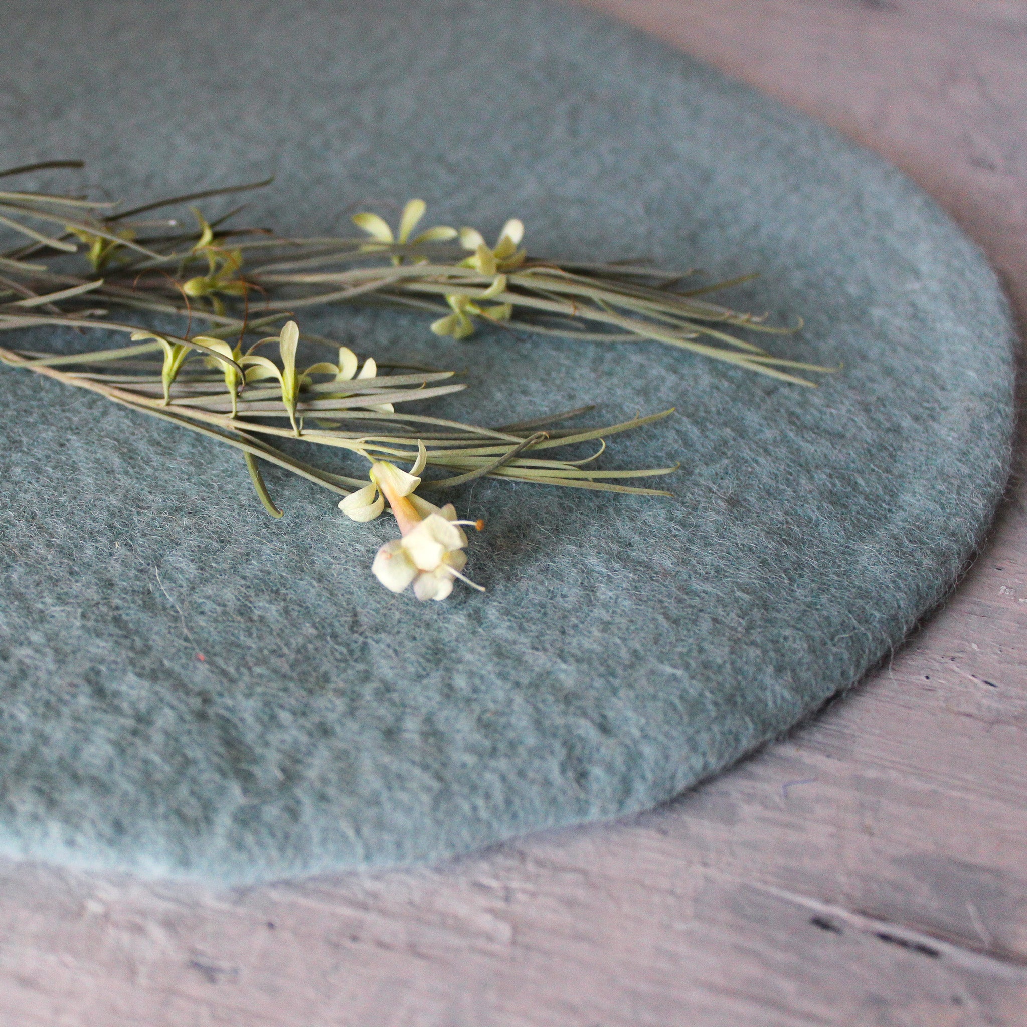 Handmade Round Felt Mats