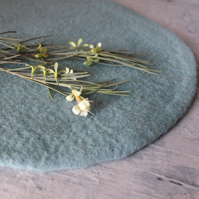 Handmade Round Felt Mats