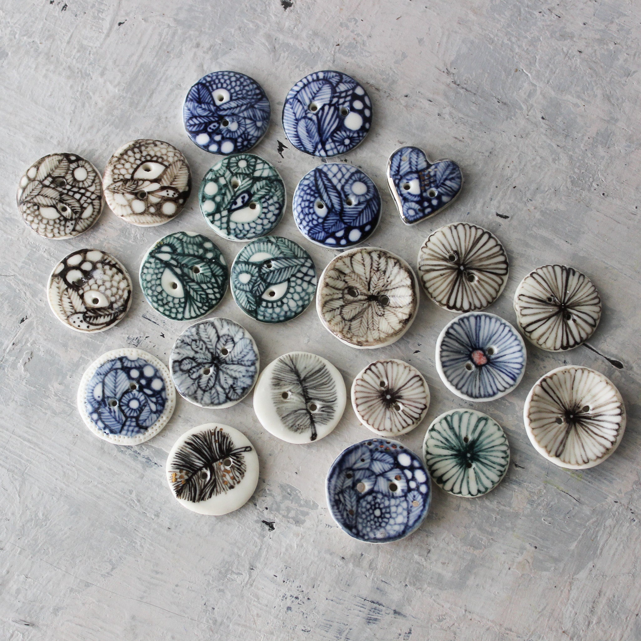 Ceramic Hand-painted Buttons