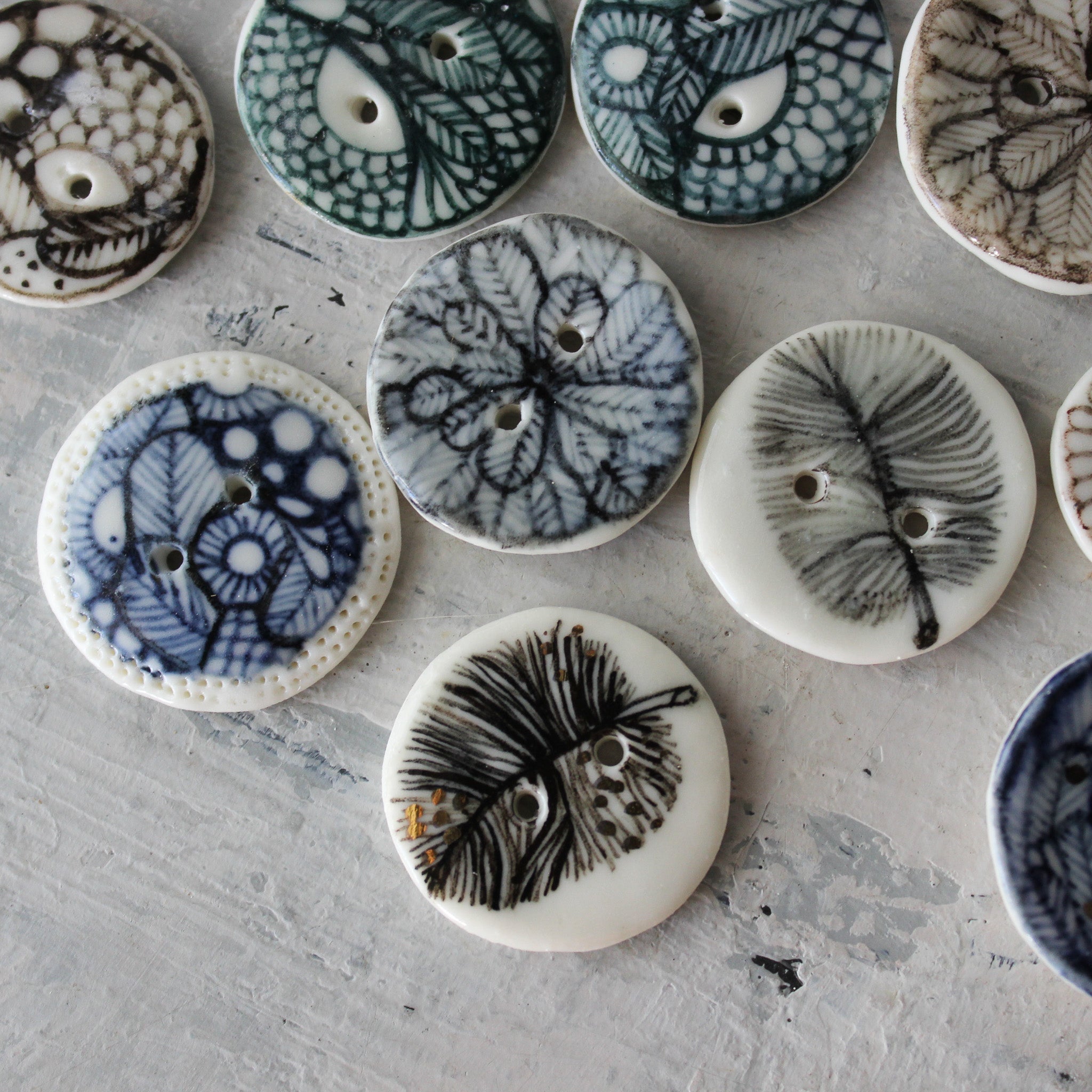 Ceramic Hand-painted Buttons