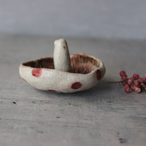 Ceramic Mushroom Specimen Keeper / Incense Holder Dishes
