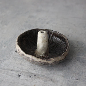 Ceramic Mushroom Specimen Keeper / Incense Holder Dishes