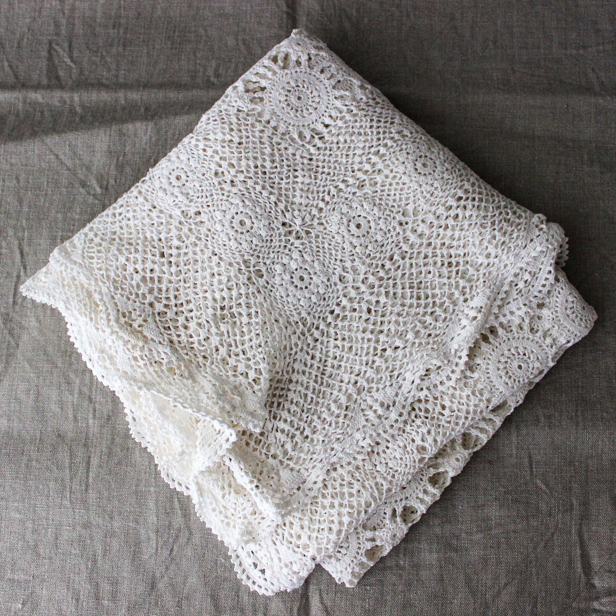Vintage Crochet Lace Tablecloths
