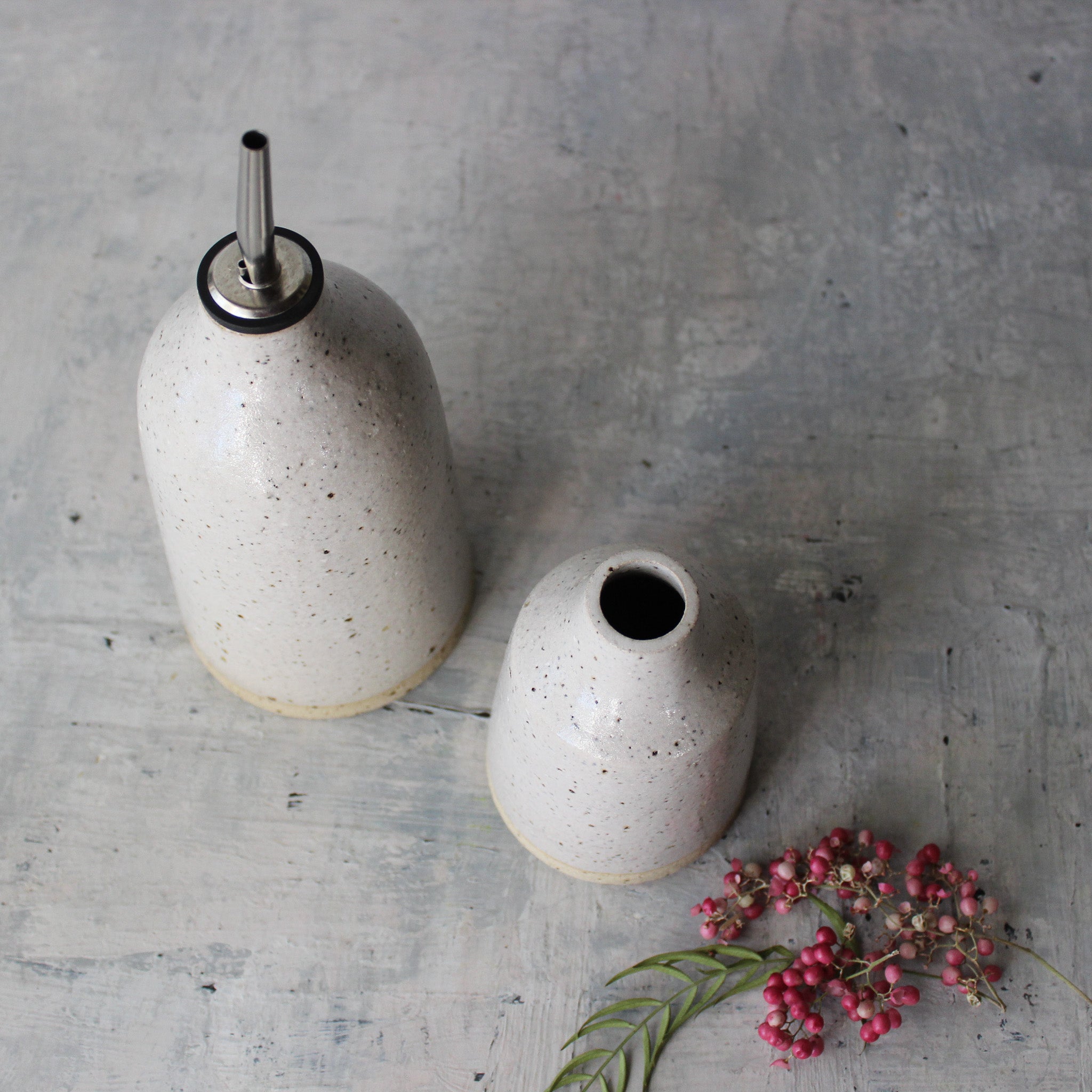 Stoneware Oil Bottles