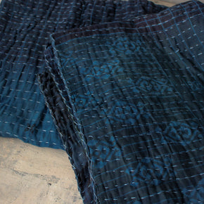 Hand Dyed Indigo Kantha Quilts