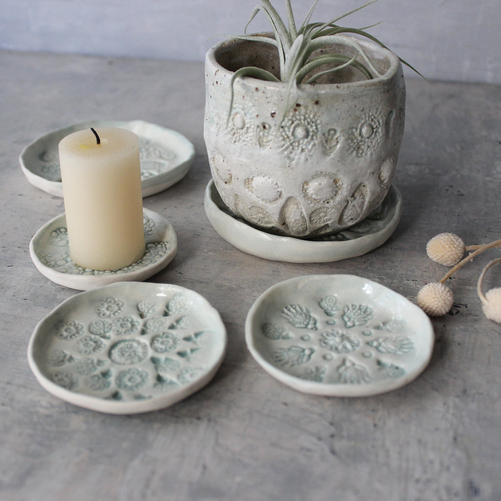 Little Ceramic Trays Green