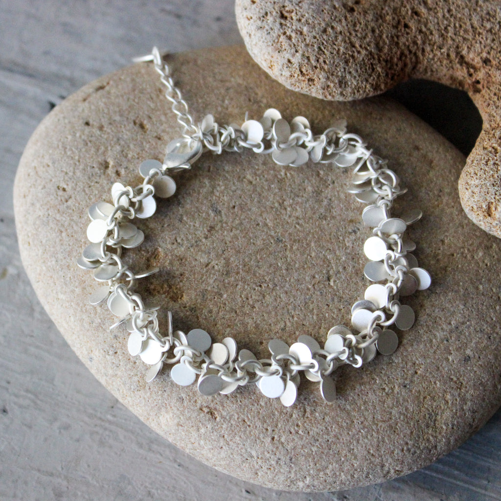 Mediterranean Tiny Disc Bracelet Silver