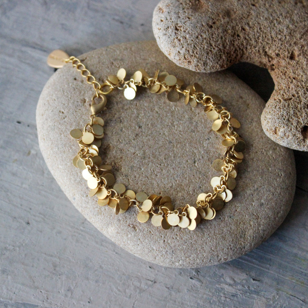 Mediterranean Tiny Disc Bracelet Gold
