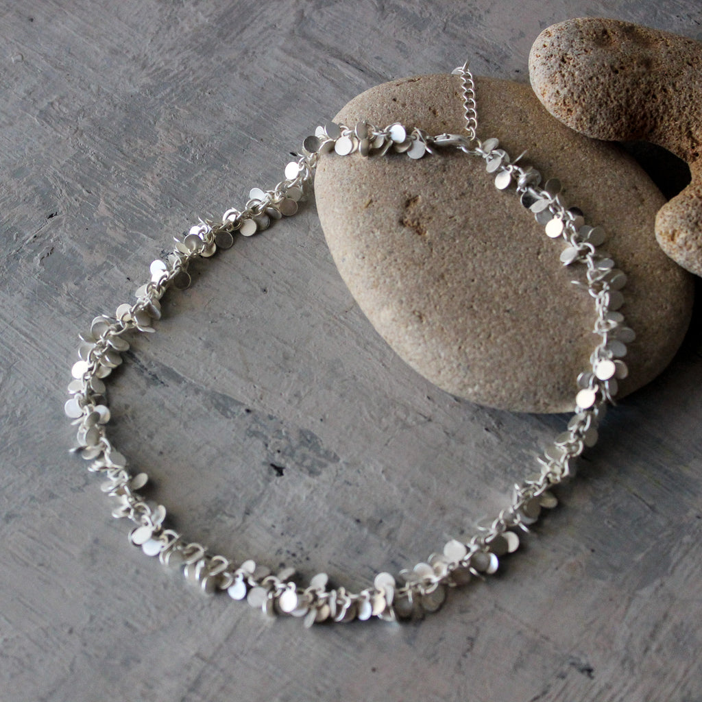 Mediterranean Tiny Disc Necklace Silver