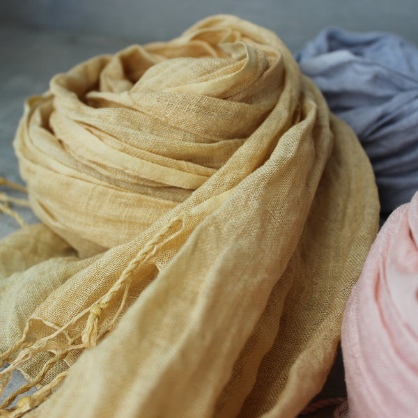 Botanical Dye Linen Scarves