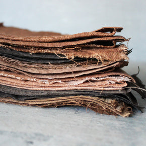Kakishibu Dyed Linen Patches