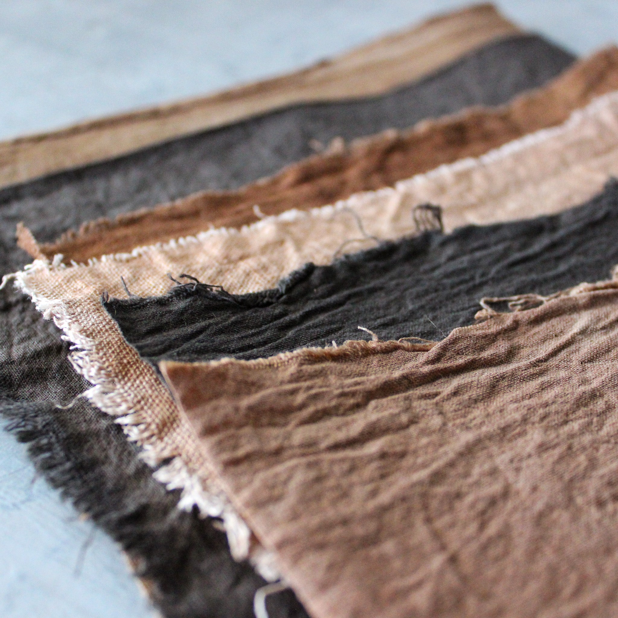 Kakishibu Dyed Linen Patches