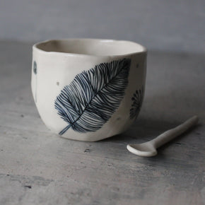Porcelain Cups : Feather Dandelion Twig