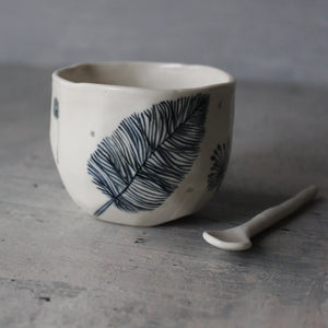 Porcelain Cups : Feather Dandelion Twig