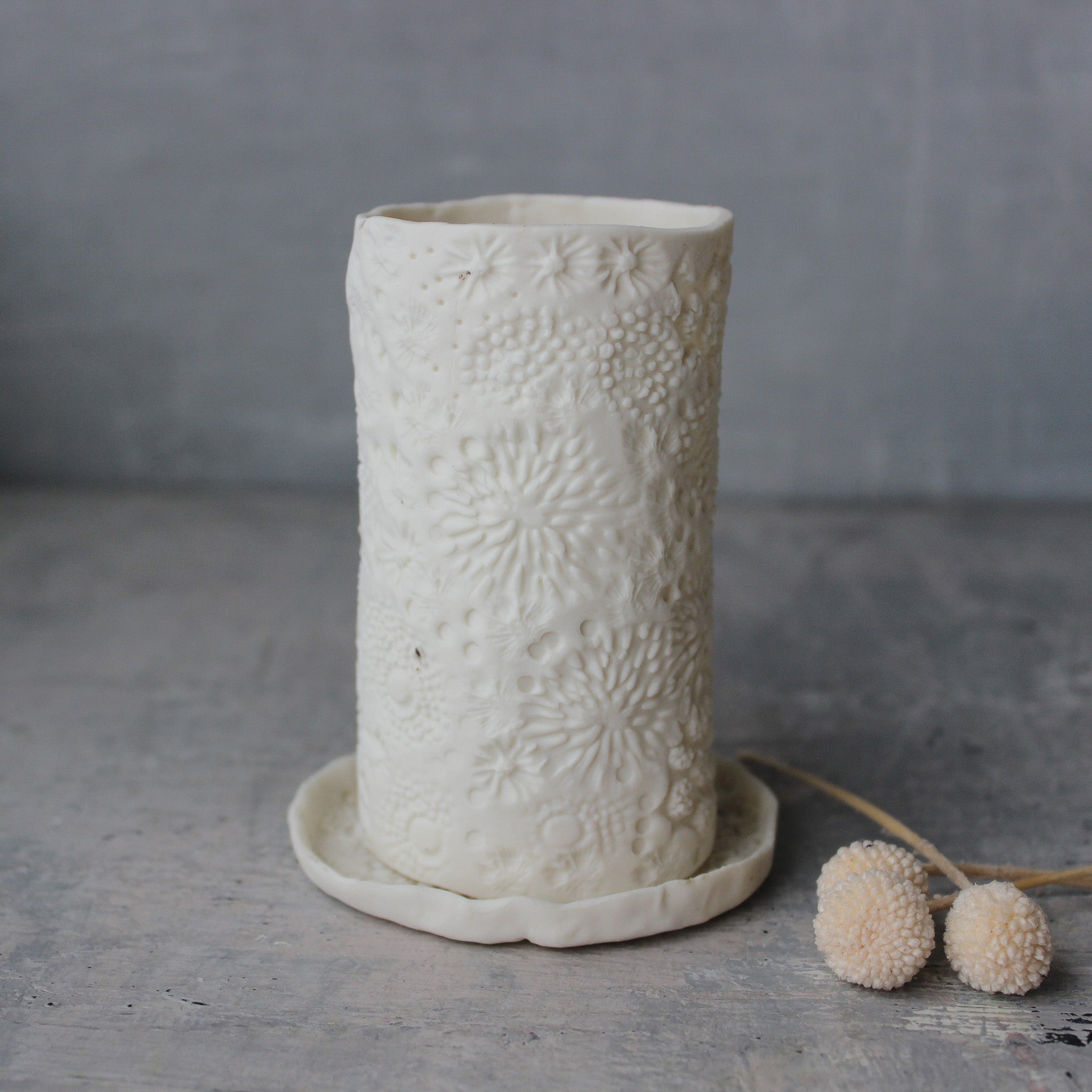 White Porcelain Candle Holders
