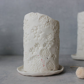White Porcelain Candle Holders