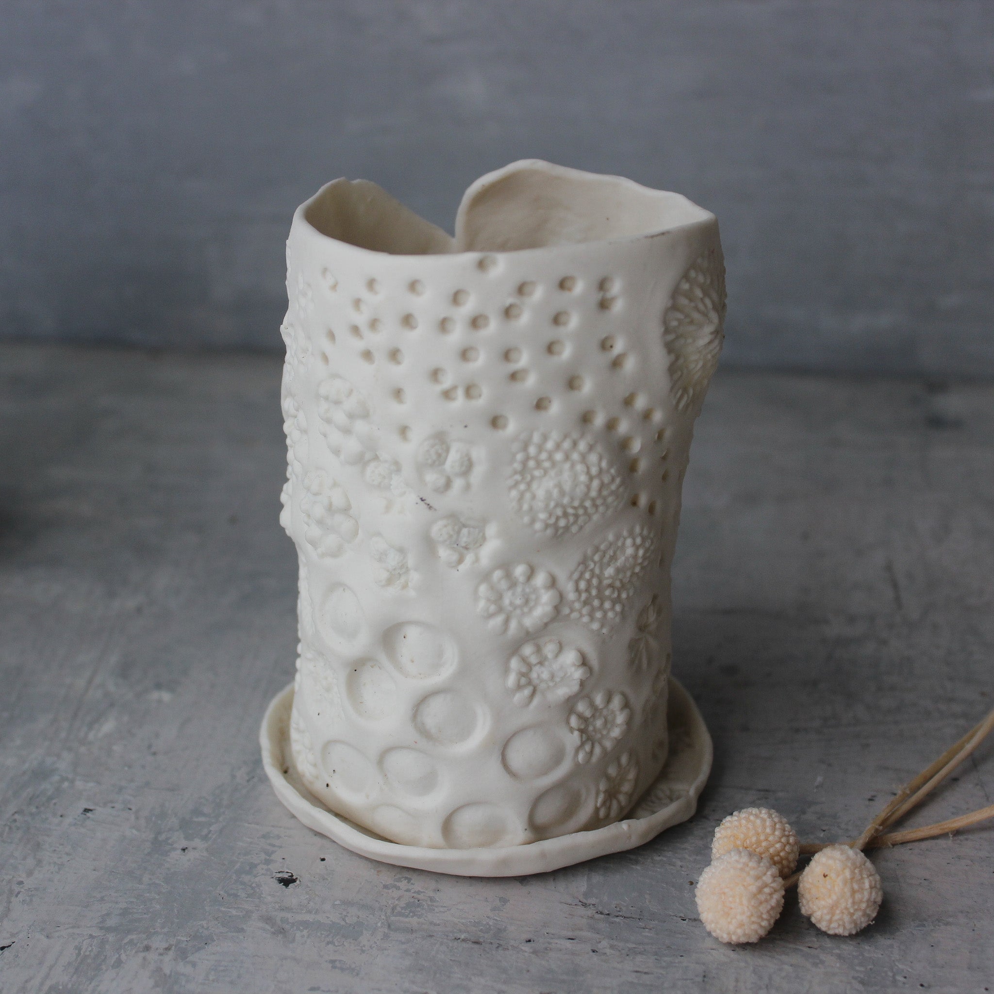 White Porcelain Candle Holders