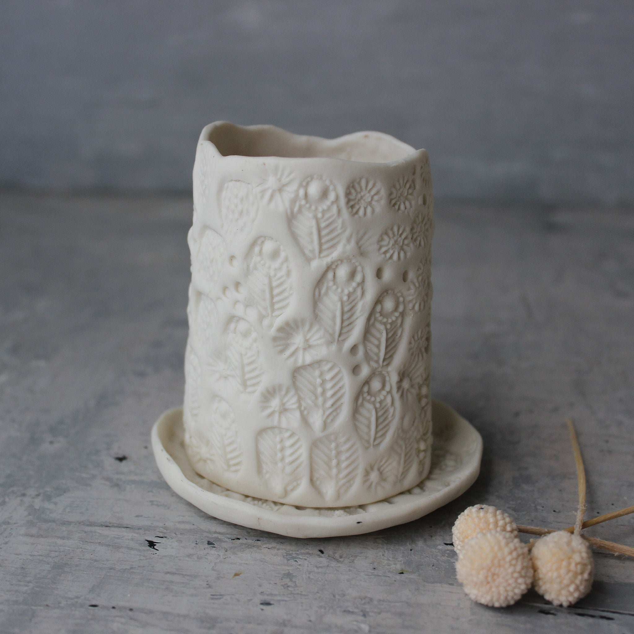 White Porcelain Candle Holders
