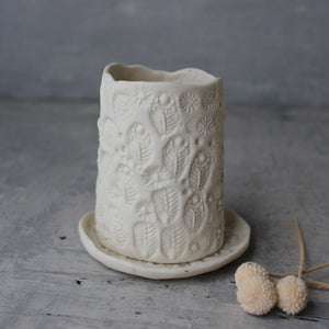 White Porcelain Candle Holders