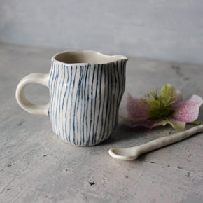 Little Ceramic Jug : Blue Lines #2