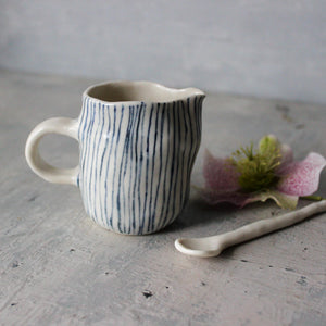 Little Ceramic Jug : Blue Lines #2