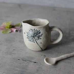 Little Ceramic Jug Dandelion Silver