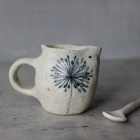 Little Ceramic Jug Dandelion Silver