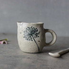 Little Ceramic Jug Dandelion Silver
