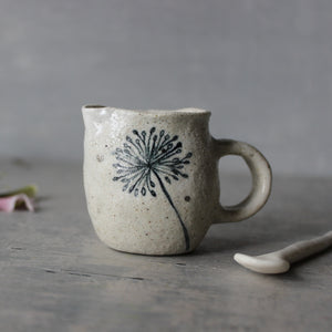 Little Ceramic Jug Dandelion Silver