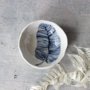 Porcelain Feather Trinket Dishes