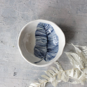 Porcelain Feather Trinket Dishes