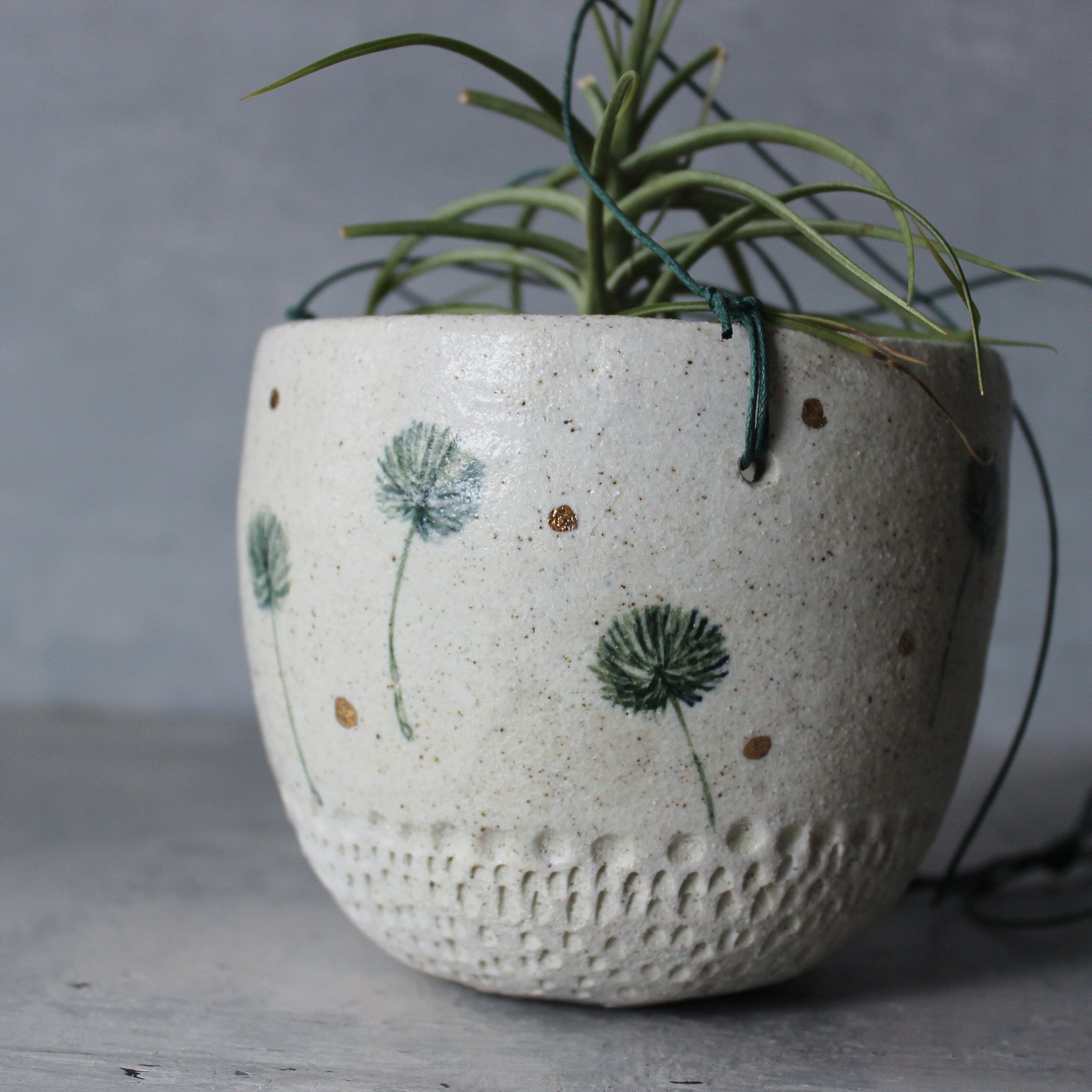 Hanging Ceramic Planters Dandelion