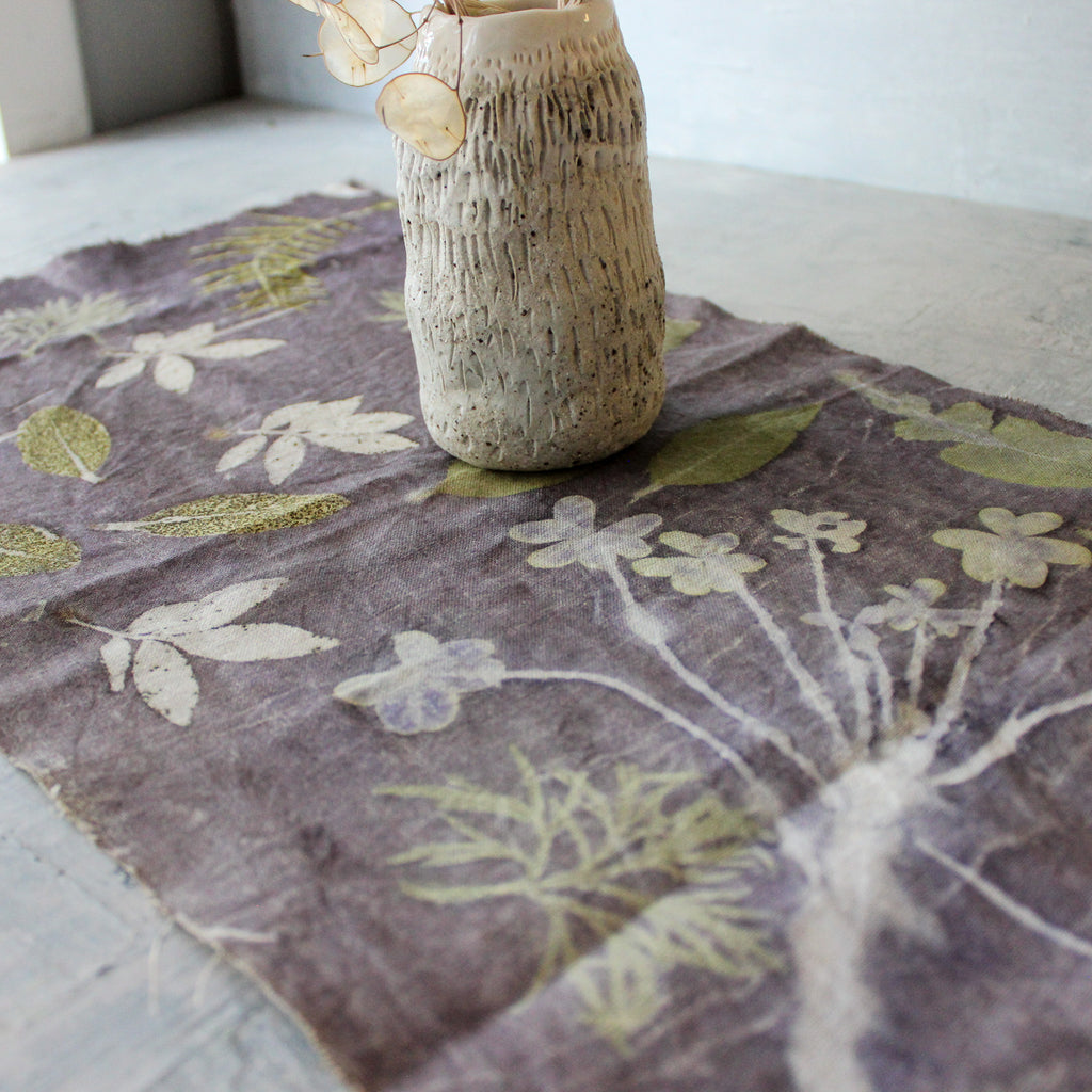 Botanical Eco Print Linen Panel Placemats