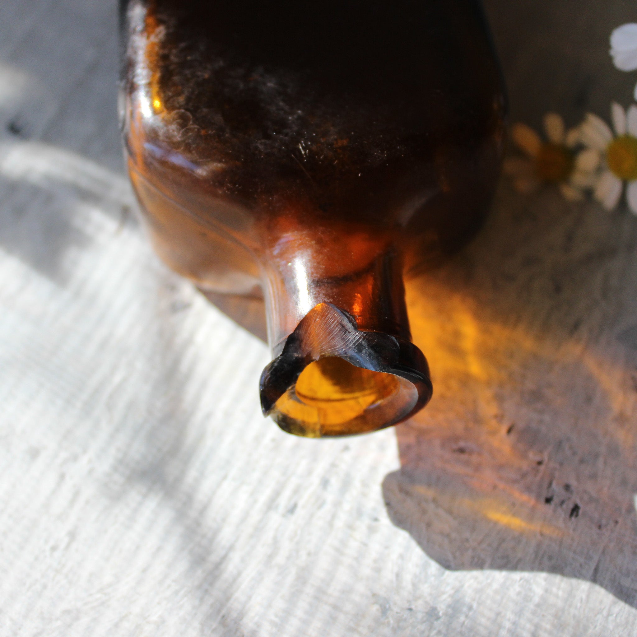 Vintage Amber Glass Bottles